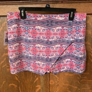 Pink Republic skirt skort fashion print XL NWT